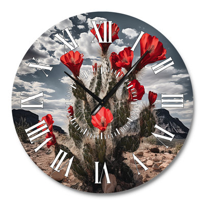 Horloge murale Western Desert Cactus Serenade