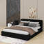 Grand lit plateforme tapissier-430992530