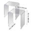 Table d'appoint en acrylique, idéale pour le salon ou le bureau, table d'appoint en Lucite en forme de C, table d'appoint transparente en acrylique pour boissons, nourriture, chambre ou bureau-1076567490