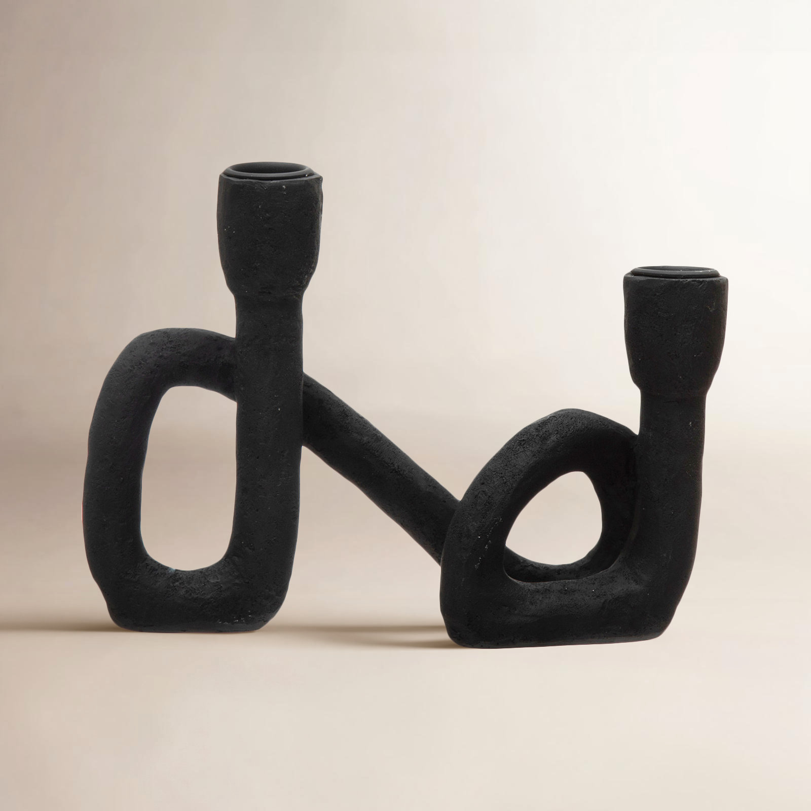 6.5" Resin Tabletop Candlestick - Thumbnail 2