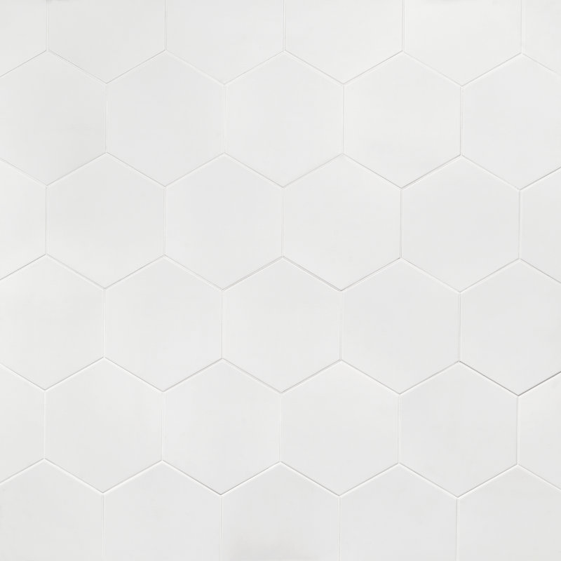 Carreau de porcelaine 10 po x 11 po Master Hex, Noir