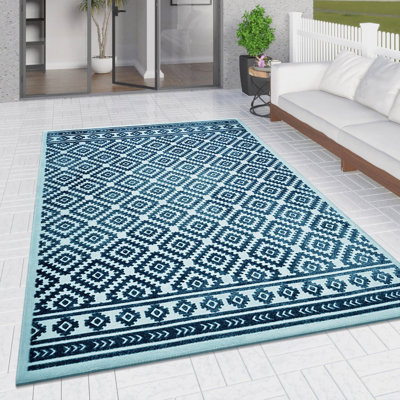 Xander Geometric Hand Woven Indoor / Outdoor Area Rug