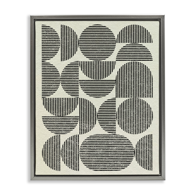 Art mural moderne sur toile flottante moderne par Victoria Barnes, Cadre flottant gris lustré, H 31 po x l 25 po x P 1,7 po