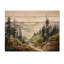 «Mountains Whisper Fog Serenity - Minimalisme», art mural sur bois de pin naturel-1025150834
