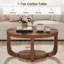 Table basse ronde à 2 niveaux 31 pouces Rustic-771663799