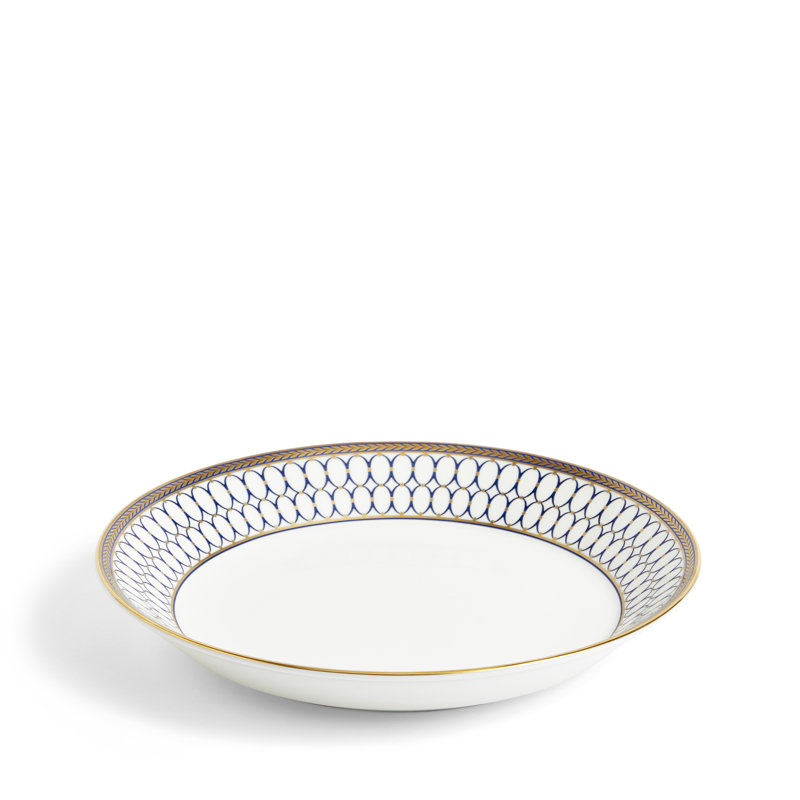 Wedgwood Renaissance Deep Plate 8.6in, Blue/Gold