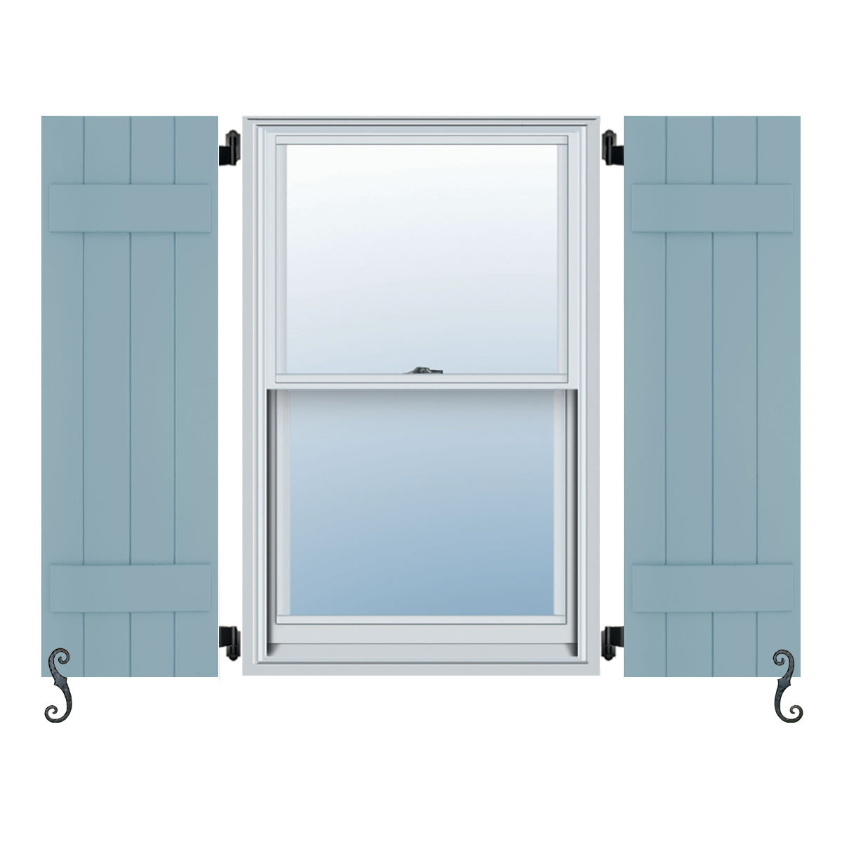 AtlanticPremiumShutters Two Batten Board And Batten Shutters 12'' x 59'' Shutters Wayfair