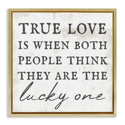 True Love, phrase romantique