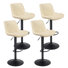 Mahirah Swivel Upholstered Adjustable Height Counter Stool with Metal Frame