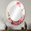 Décoration de miroir rose ovale rose rose-1673882008