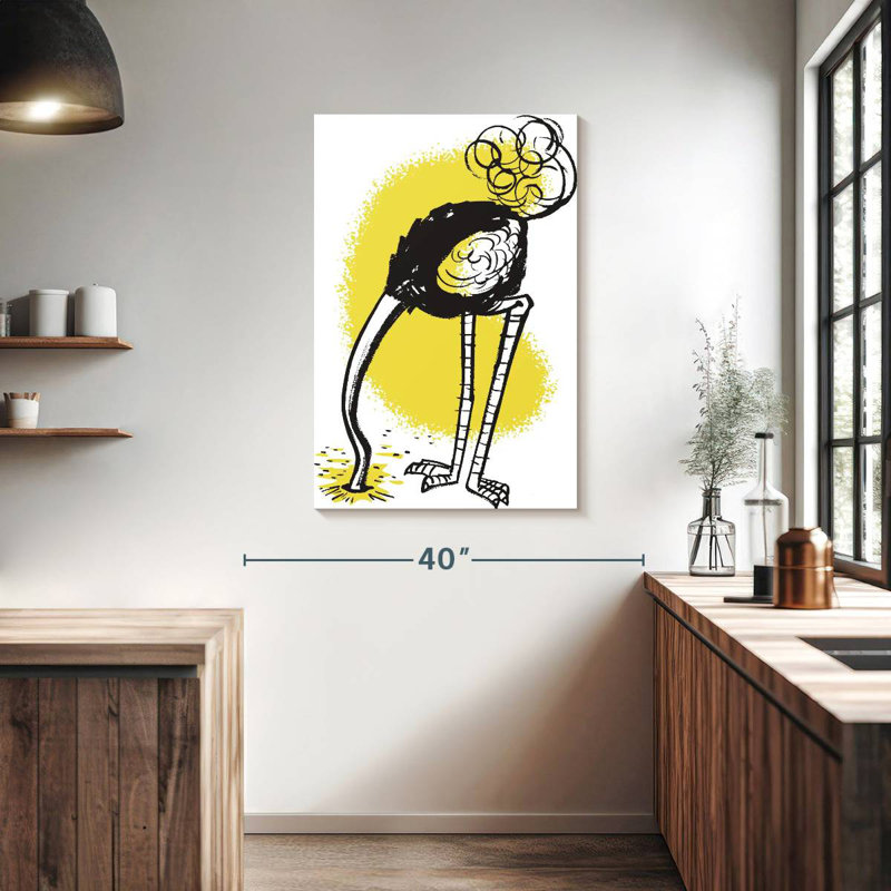 Brampt Introverted Ostrich, 39" H x 26" W