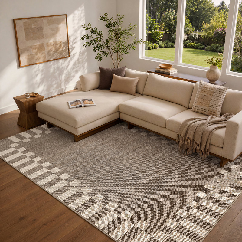 Surya Area Rug, Brown,Off-White,Beige, Rectangle 200 x 275 cm
