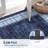Modern Plaid Machine Washable Rug with Non-Slip Backing, Foldable Low Pile Floor Cover, Contemporary Bordered Indoor Mat for Bedroom, Living Room-800651049