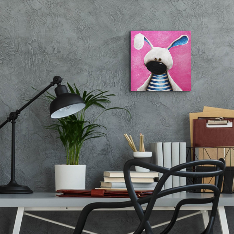 «The Blue Bunny» par Lucia Stewart, H 12 po x l 12 po