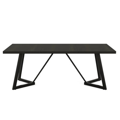 Table de salle à manger et de conférence rectangulaire contemporaine en bois pour la maison ou le bureau | Idée de cadeau