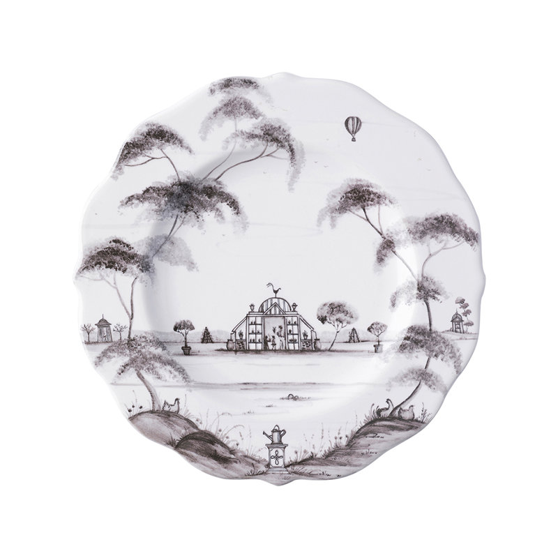 Country Estate Dessert/Salad Plate, Flint Gray/White