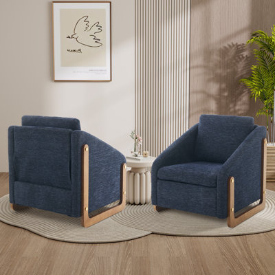 Ensemble de 2 fauteuils d'appoint rembourrés 28,92 po