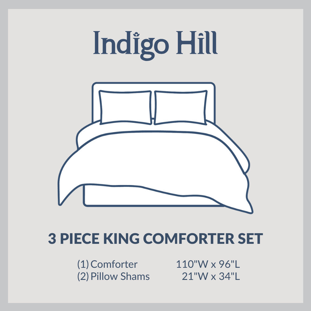 Estelle Velvet Comforter Set, King Comforter + 2 King Shams, Brown