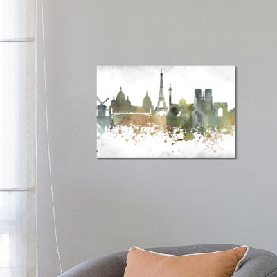 Paris Skyline - Wrapped Canvas Print