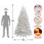 The Holiday Aisle® Dunhill Fir White Tree with Clear Lights-918514727