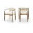 Eligah Vegan Leather Upholstered Dining Arm Chair-6766377-6766386