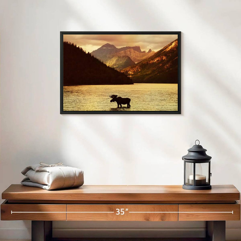 Brampt Lake Moose, 13" H x 19" W