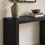 U_STYLE Console de style moderne en placage de bois massif de paulownia, convenant au vestibule, au salon ou à l'entrée.-1200173140
