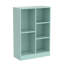 Bibliothèque à 3 niveaux avec tablette ouverte en bois avec base, présentoir 5 cubes et rangement en un-1837402947-1837403070