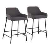 Cassiopeia Upholstered Counter Stool with Metal Frame