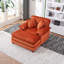 Canapé simple en velours côtelé de 56,3 pouces avec 2 coussins décoratifs et un repose-pieds, canapé confortable et profond pour le salon-1198475227