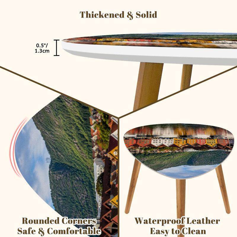 Ensemble de 2 tables basses gigognes Triangle