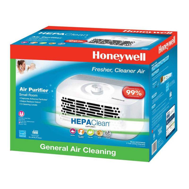 Compact White HEPA Air Purifier for Small Rooms