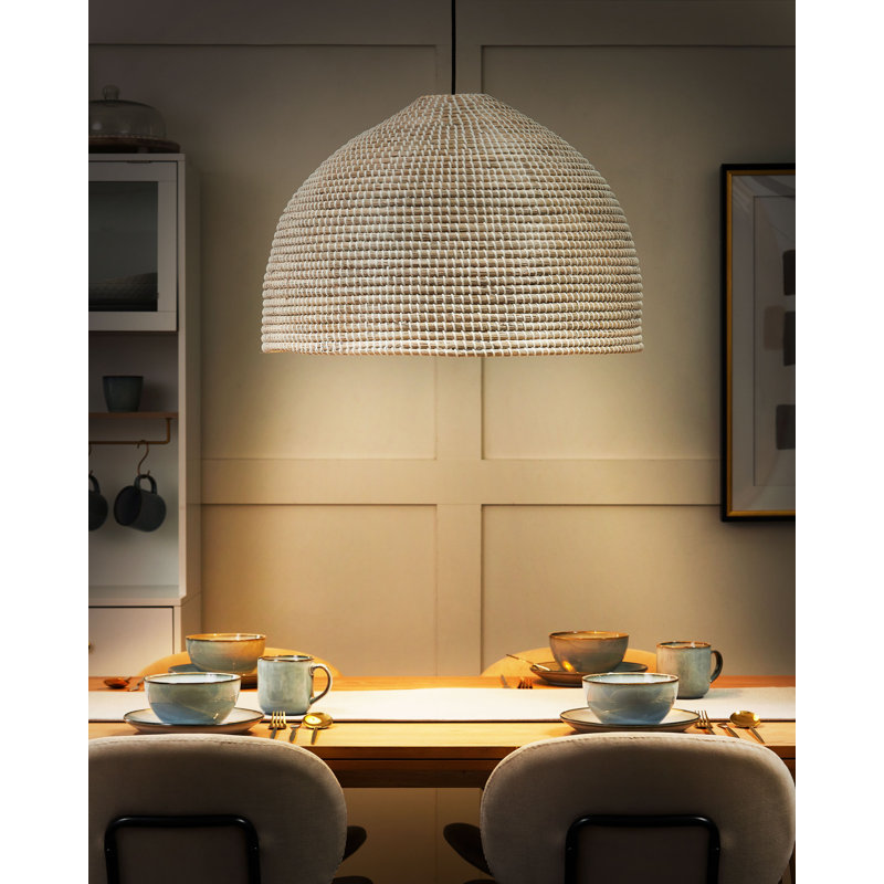 Anndi 1 - Light Natural Drum Pendant