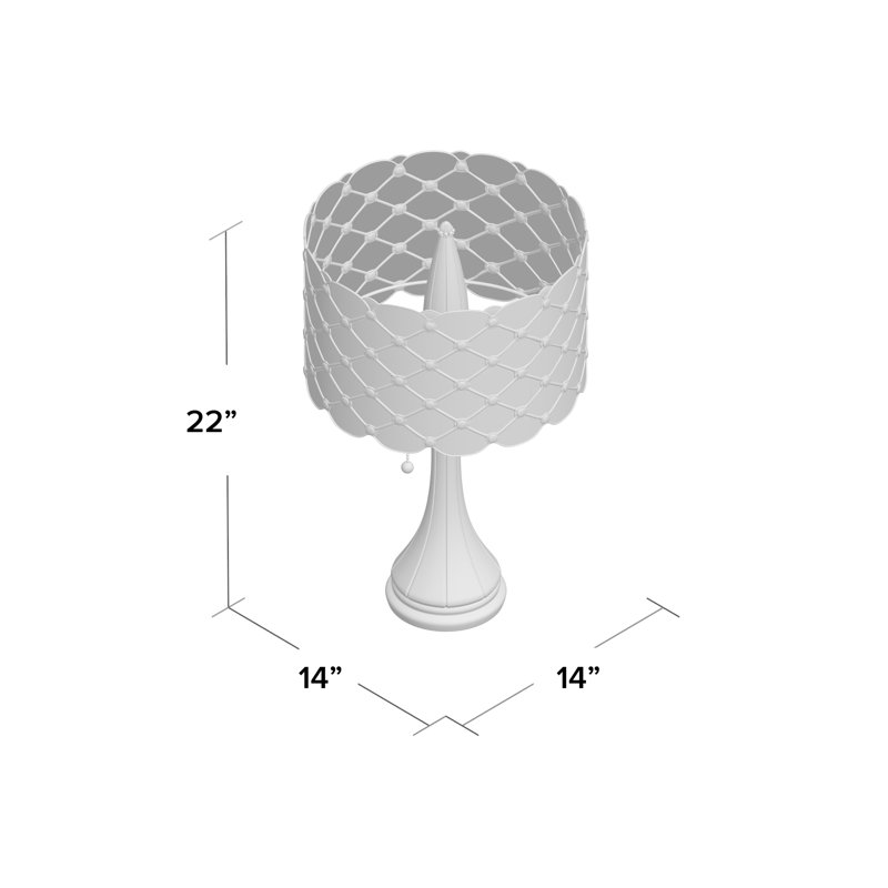 Arietta Metal Table Lamp, Rose