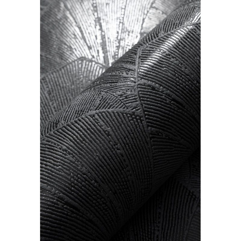 Papier peint sculpté noir, Noir