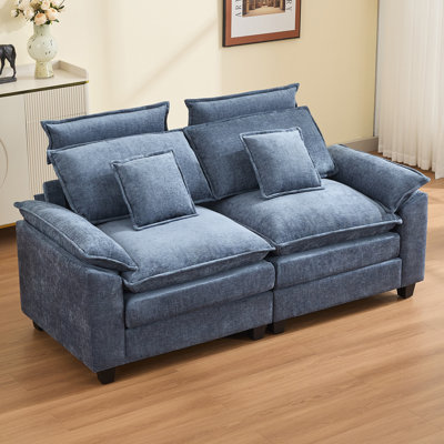 72" W Cloud Modern Loveseat with Detachable Headrest