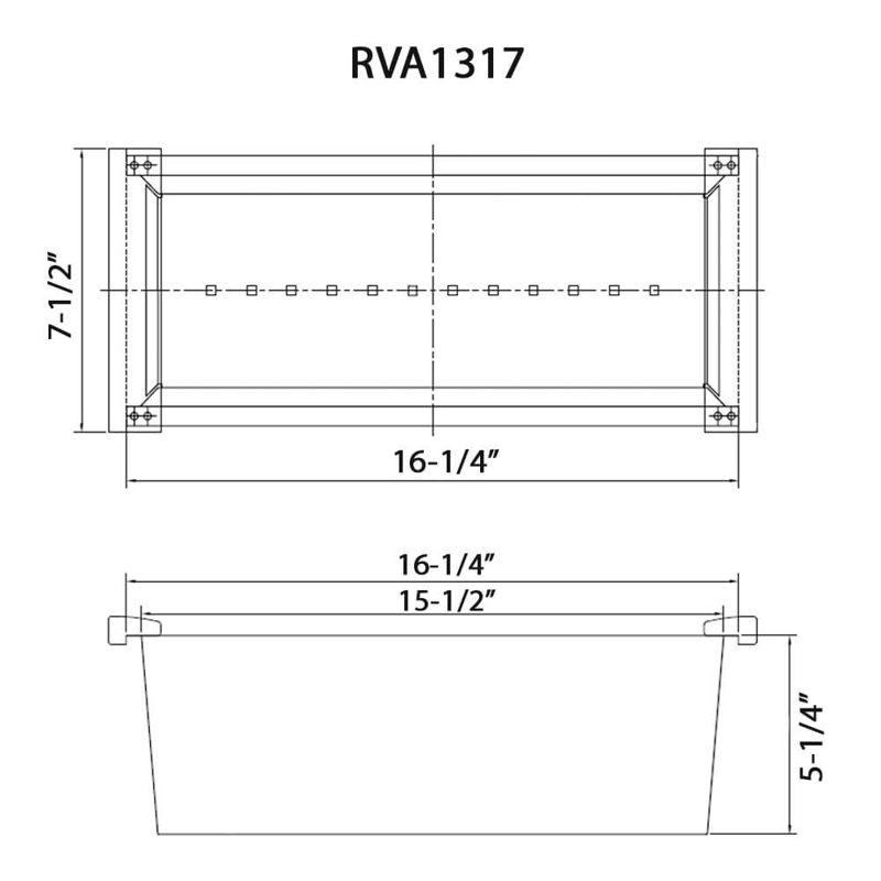 Ruvati Stainless Steel Over the Sink Strainer, 5.25" H x 17" W x 7" D