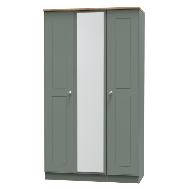 Conners Manufactured Wood Wardrobe, Reed Green/Riviera Oak