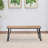 Wood Dining Bench, Rustic Dark Pine Finish