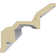Échantillon - Moulure couronnée Endurathane Dentil, H 7 3/4 po x P 8 3/4 po x F 11 3/4 po x L 12 po (répétition de 5 po)