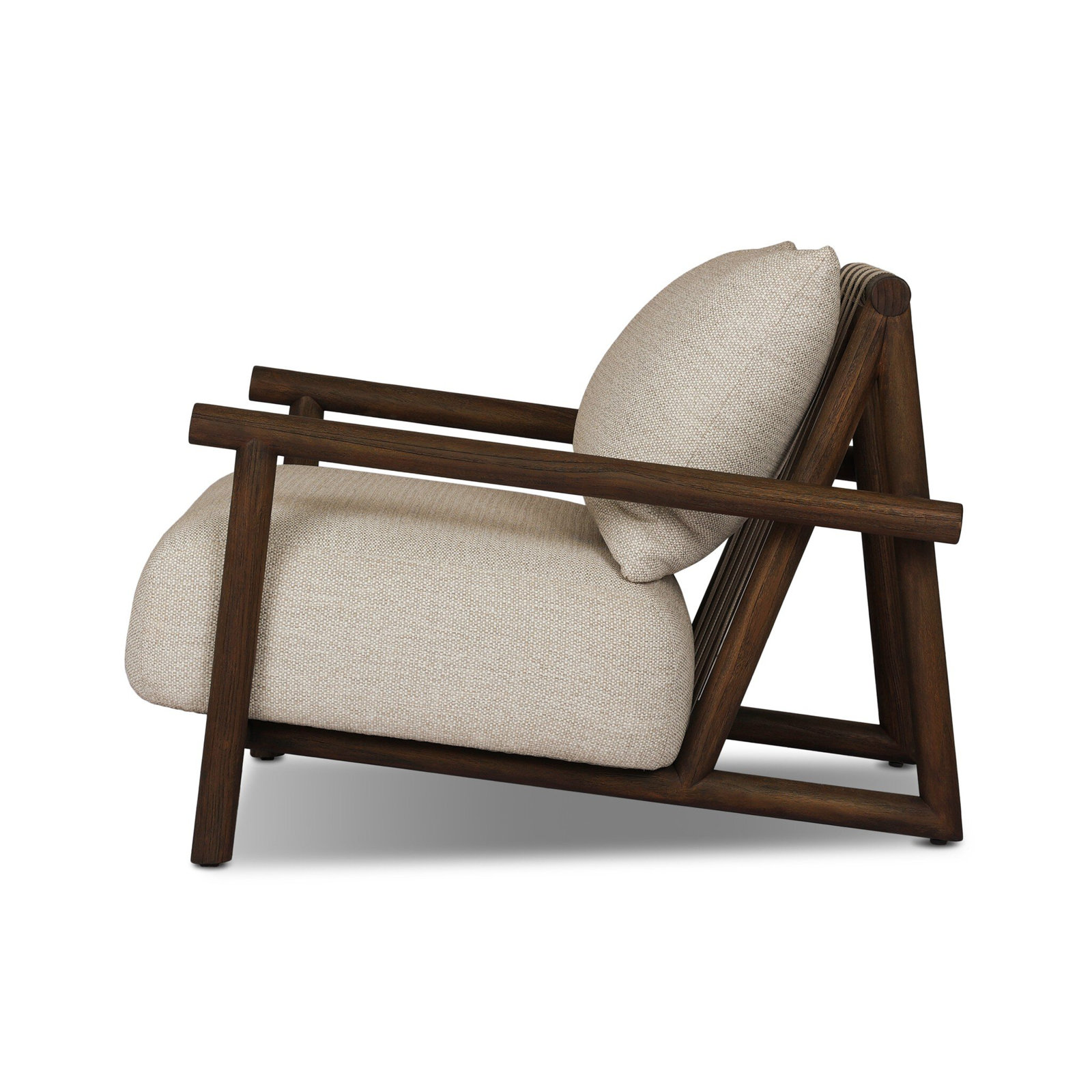 Ingo Teak Outdoor Lounge Chair, Stained Saddle Brown