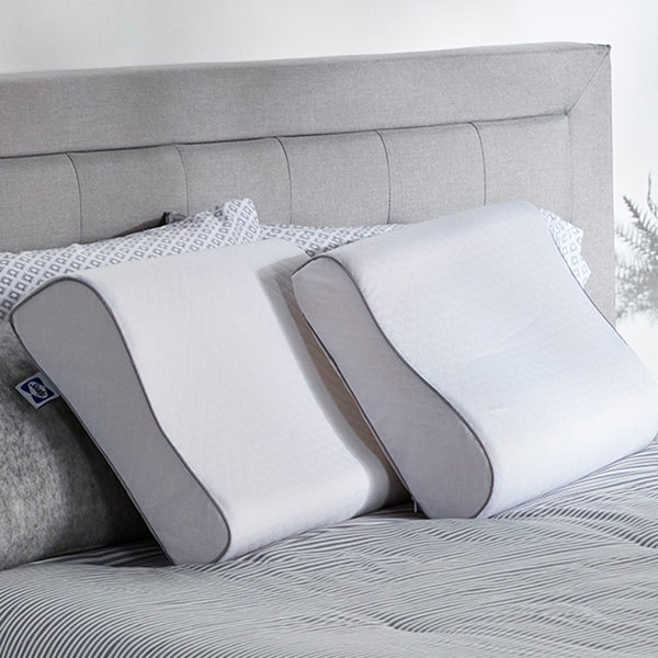 Carpenter Dual Layered Comfort Pillow | Extra-Firm Support, Size: King 20x36x6, White