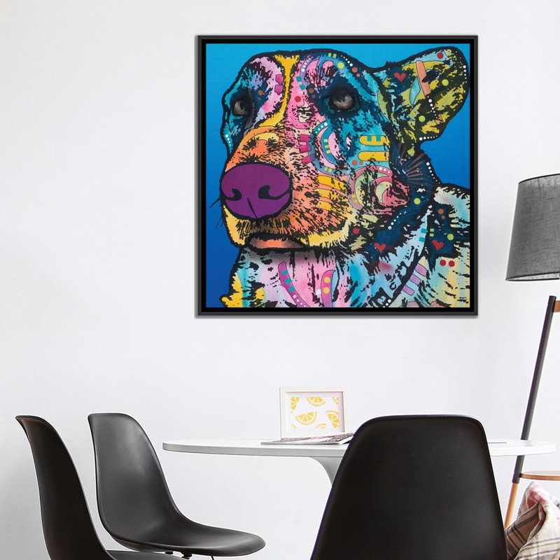 « walter », impression sur toile, H 12 po x l 12 po x P 0,75 po, Pas de tapis, Toile tendue