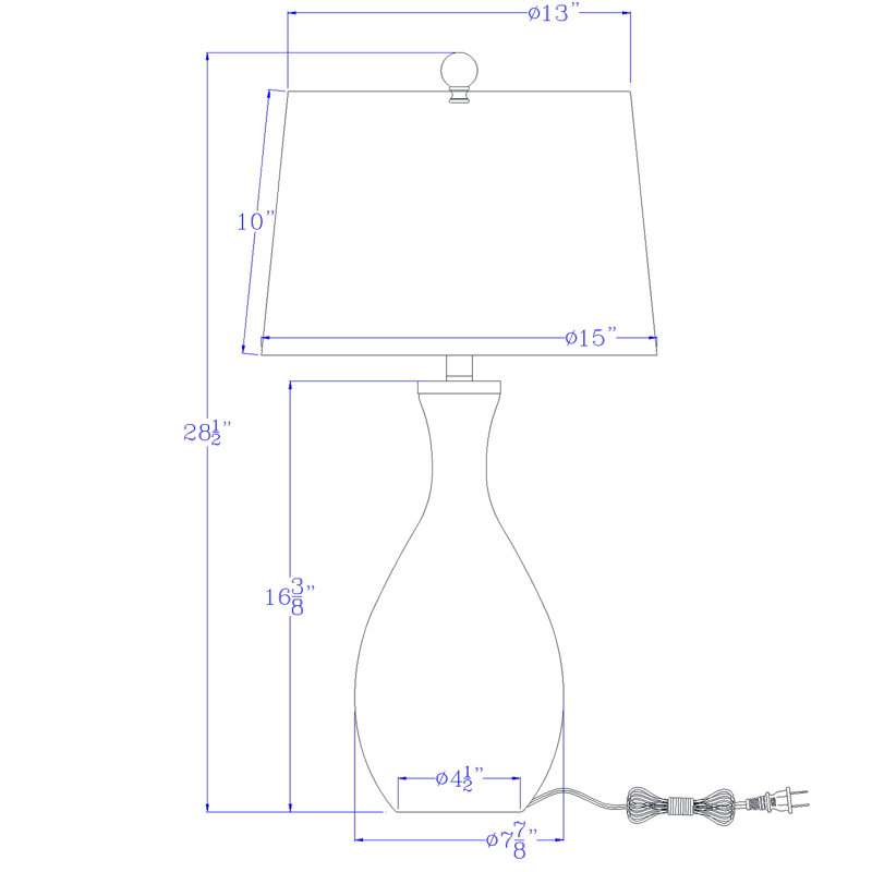 Lampe de table en verre Melzina