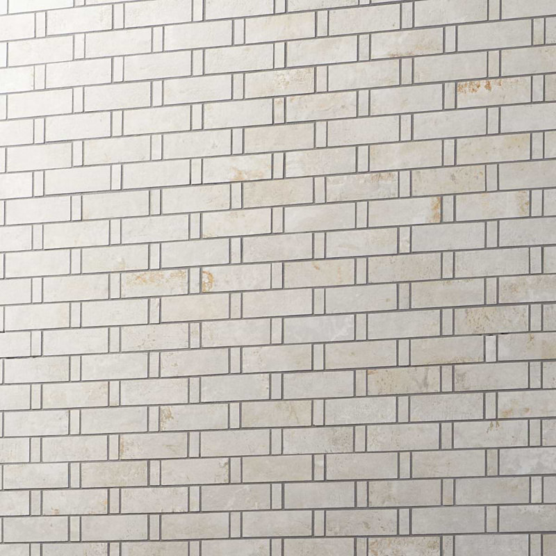 Portrait Weave Matte Porcelain Mosaic, Ivory