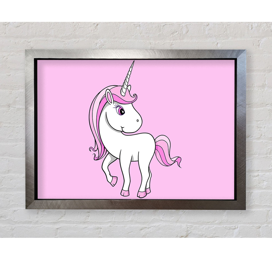 Gerahmtes Leinwandbild Unicorn Walking