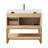 Cataleya 36" Single Sink Bath Vanity in Weathered with White Grain Composite Stone Top-525275295