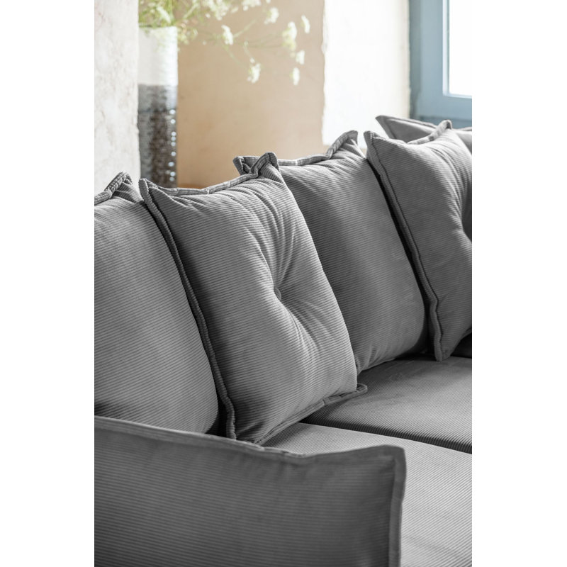 Lazy Lukka 8 Seater Sofa Bed, Grey, Right Hand Facing