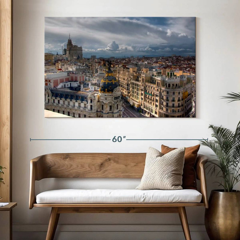 Sireci Madrid Skyline Over Gran Via, 34" H x 51" W