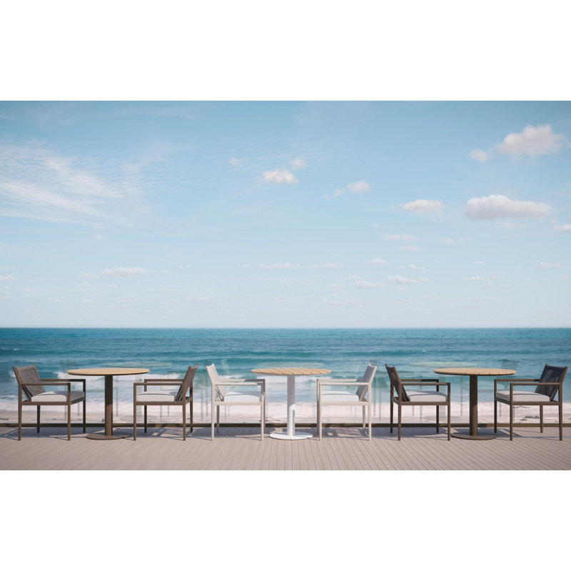 Bordeaux Dining Table - Alpine Weatherwood Top, Bronze